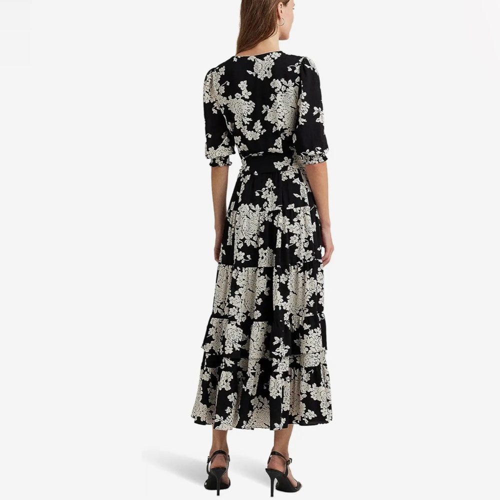 Lauren Ralph Lauren Floral Belted Midi Dress - size 8. - Picture 2 of 16